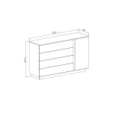 Zavior Modern Organizer Chest of Drawers Cabinet thumbnail 5