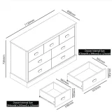 Zavior Bristol 3+4 Drawer Chest of Drawers thumbnail 7