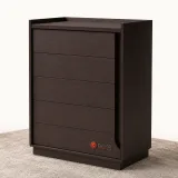 Zavior Queen Brown Finished 5 Drawer Chest thumbnail 1