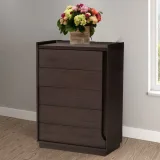 Zavior Queen Brown Finished 5 Drawer Chest thumbnail 1