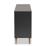Zavior Dark Grey and Gold Finished 6-Drawer Dresser thumbnail 7