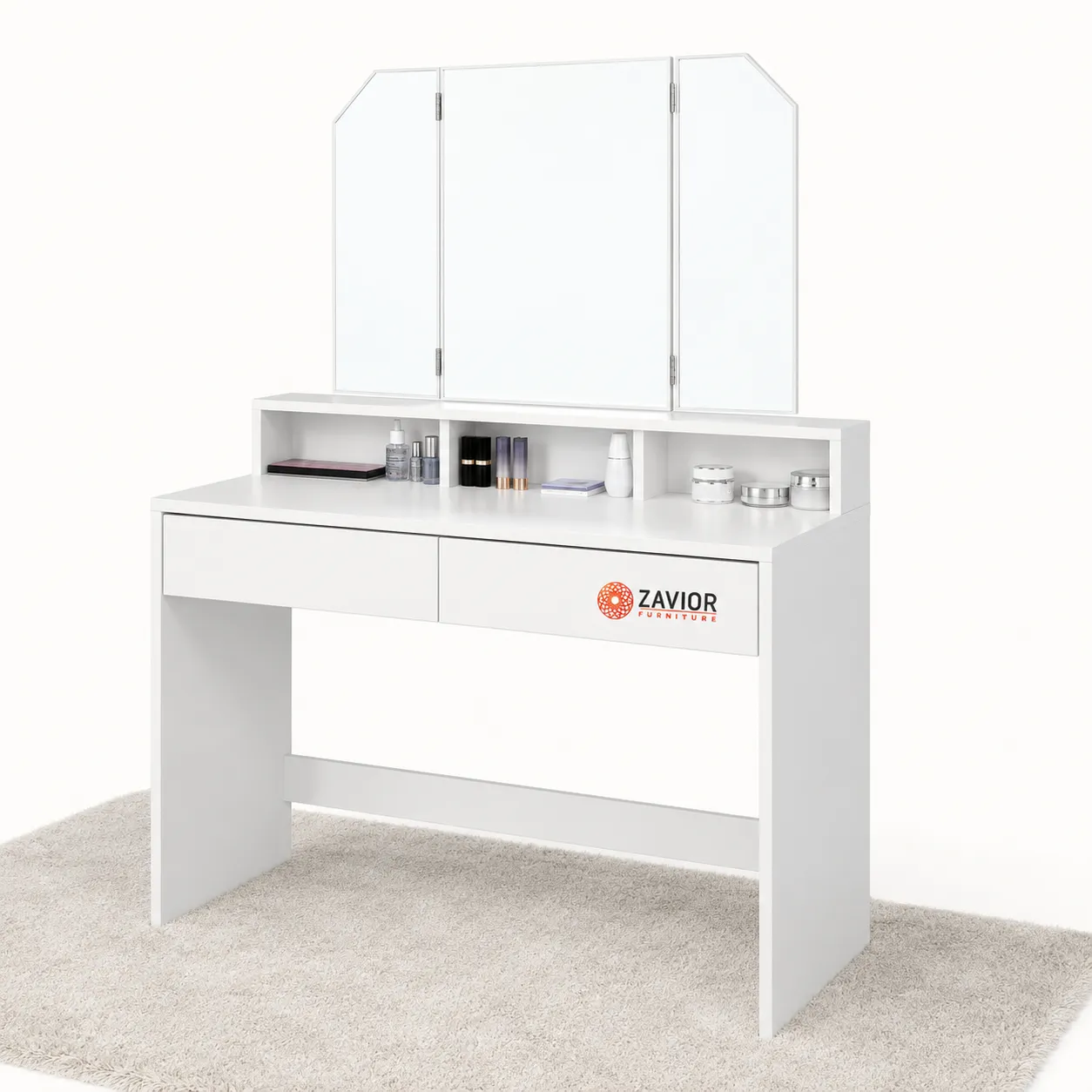 Zavior Modern Vanity Makeup Table with Mirror
