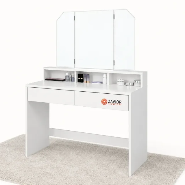 Zavior Modern Vanity Makeup Table with Mirror