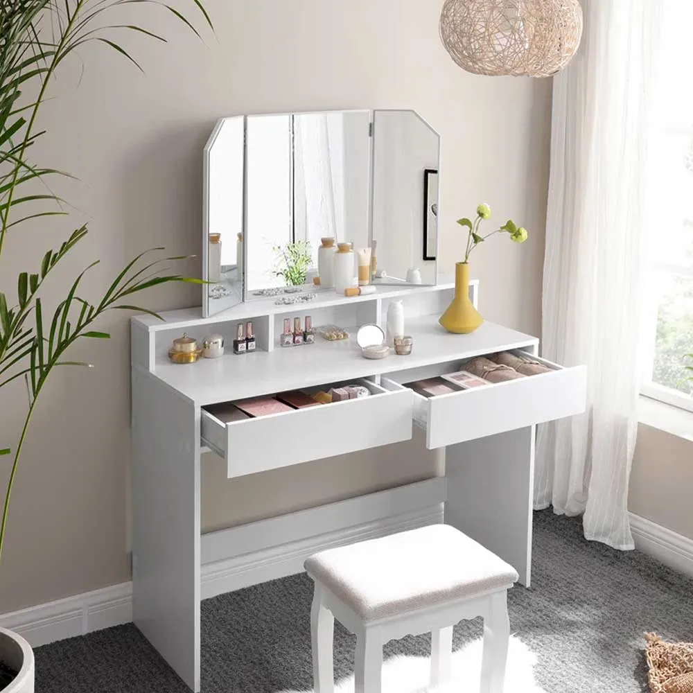 Zavior Modern Vanity Makeup Table with Mirror