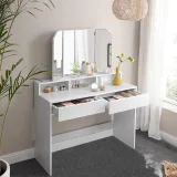 Zavior Modern Vanity Makeup Table with Mirror thumbnail 2