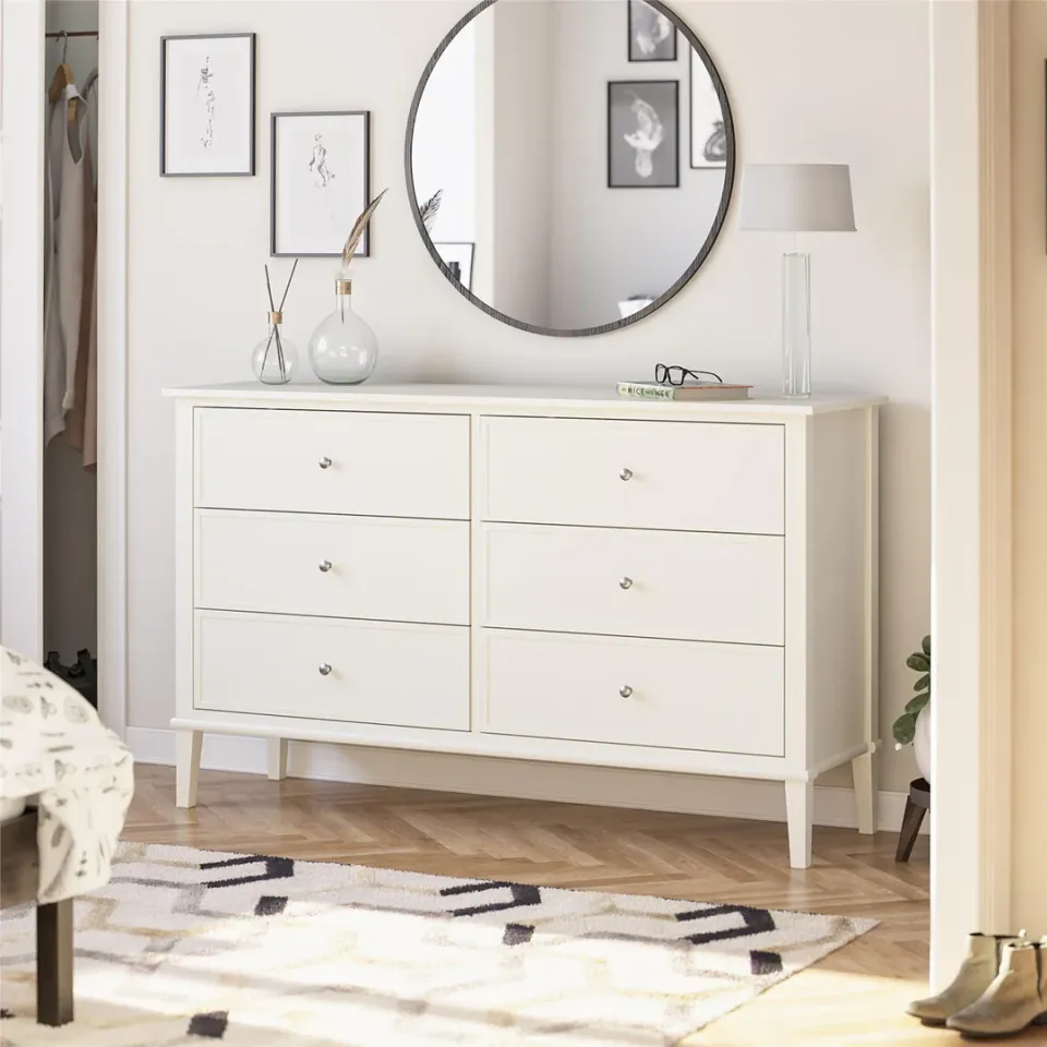 Zavior Soderville 6 Drawer Dresser in Pink - product image 4