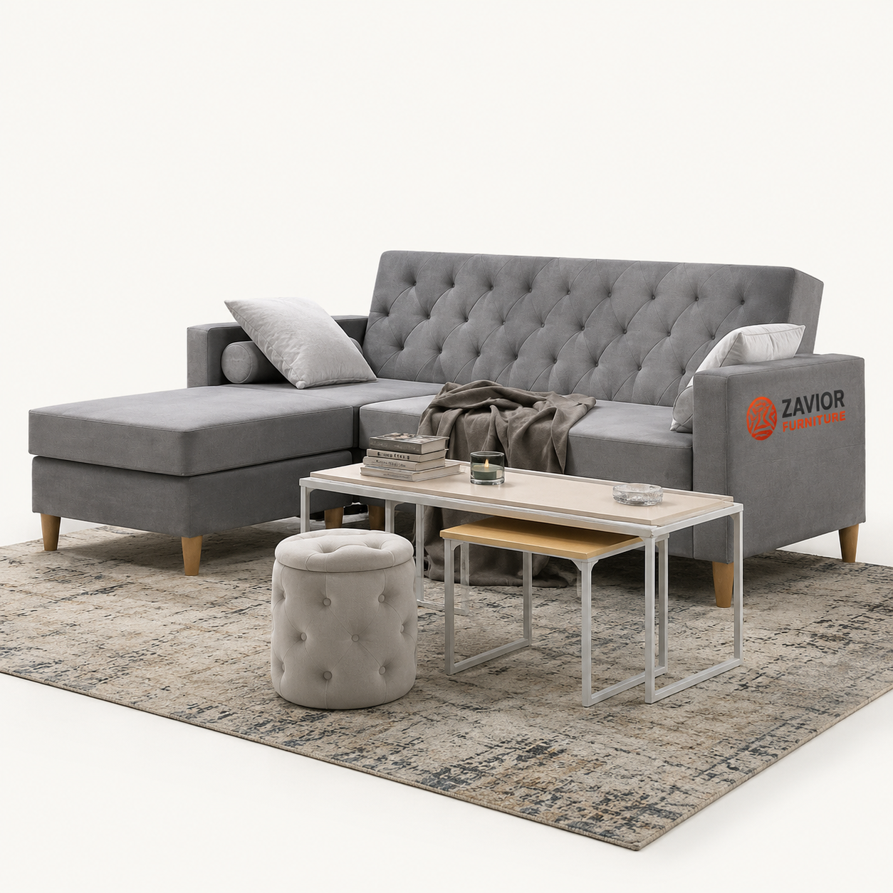 Zavior Furniture 2Piece Corner Sofa Chaise – furniture