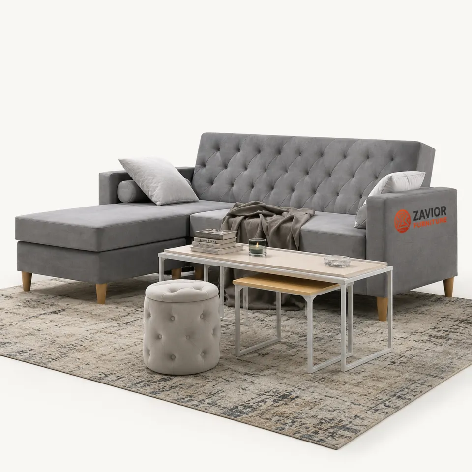 Zavior Furniture 2Piece Corner Sofa Chaise – furniture - product image 2