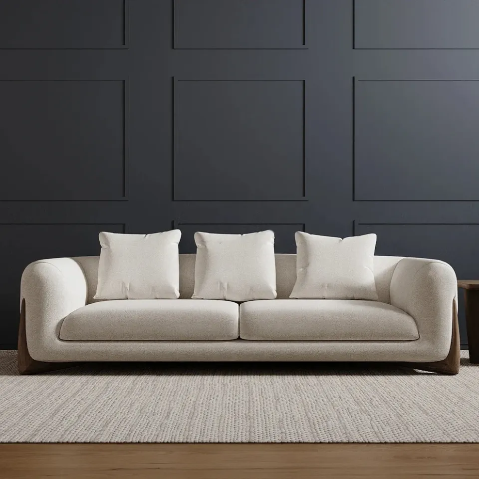 Solid Wood Leg Contemporary Sofa - product image 1