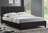 Zavior Faux Leather Bed with Crystal Button Tufted Headboard thumbnail 3