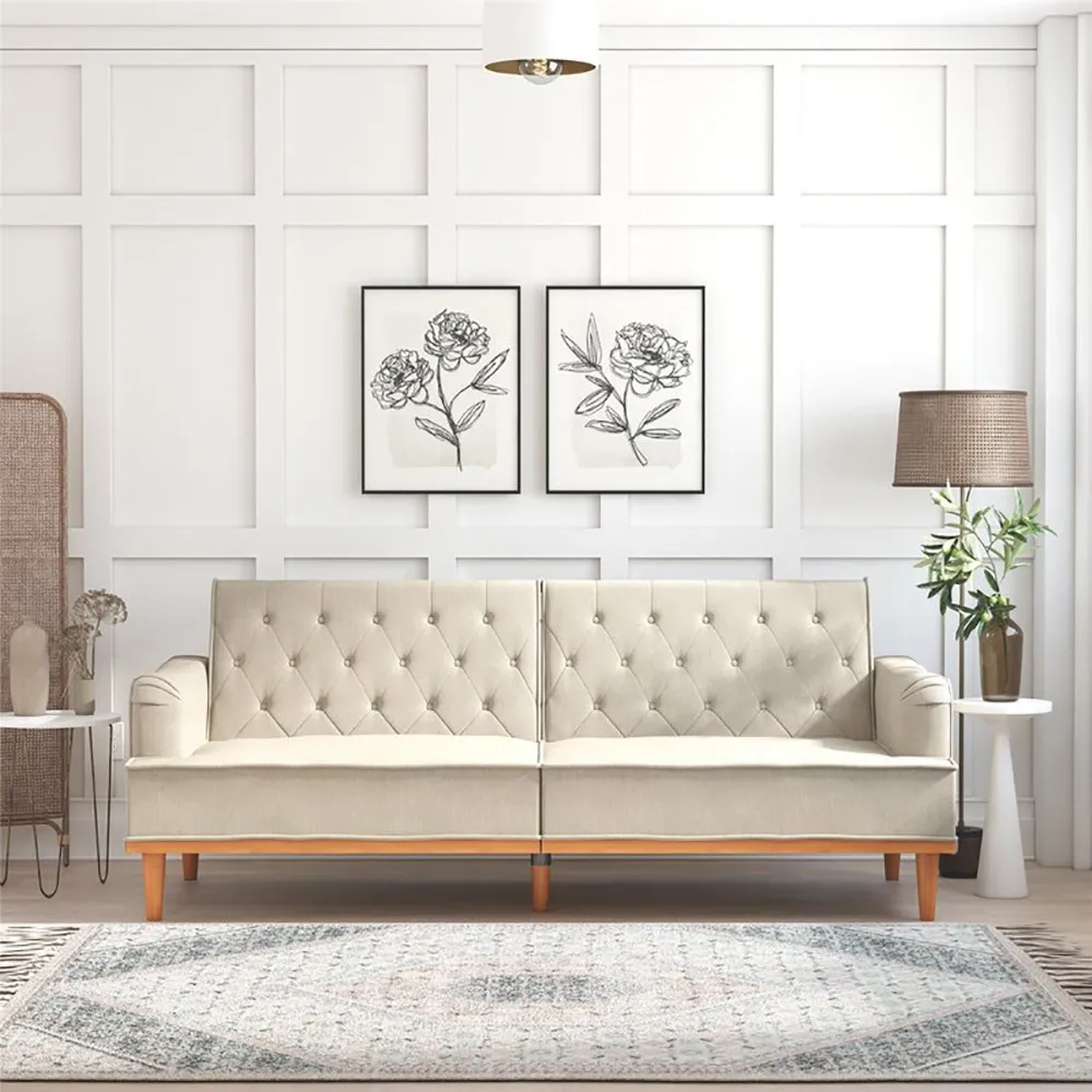 Chanin Velvet Rolled Arm Chesterfield Sofa – furniture