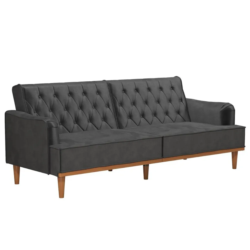 Chanin Velvet Rolled Arm Chesterfield Sofa – furniture