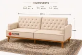 Chanin Velvet Rolled Arm Chesterfield Sofa – furniture thumbnail 2