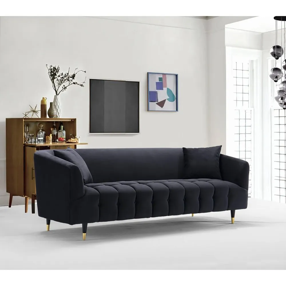 Dagenham Velvet Round Arm Sofa – furniture