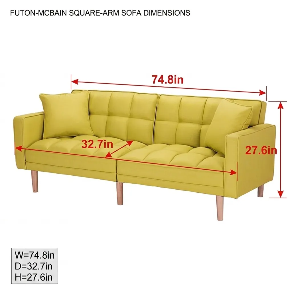 Futon Mcbain Square Arm Sofa – furniture