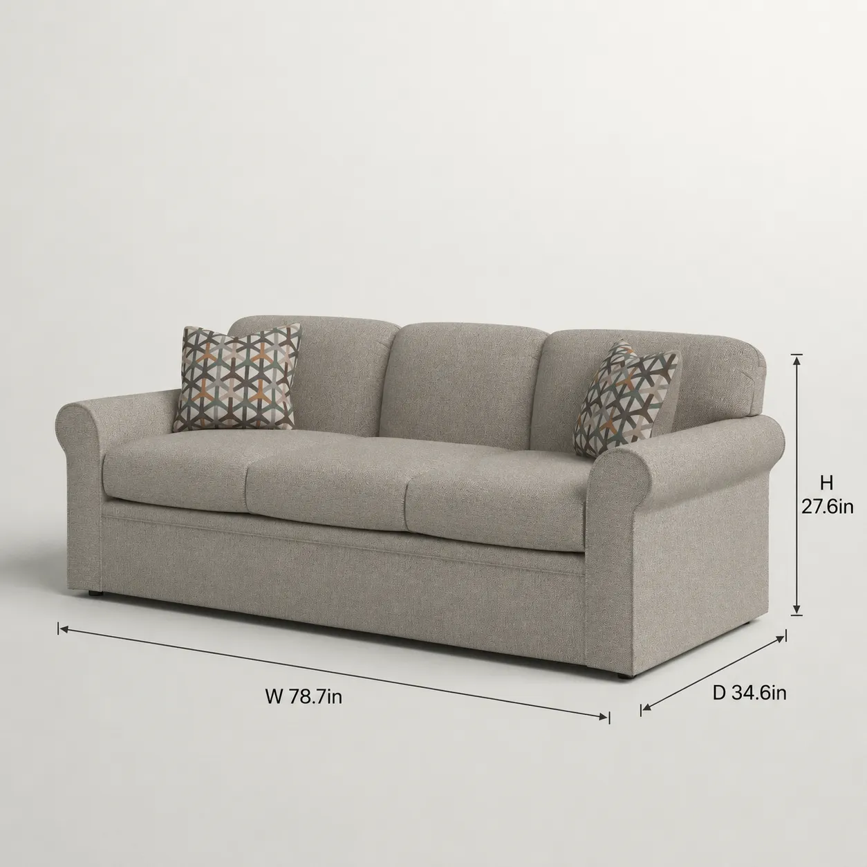 Aadhya Rolled Arm Sofa – furniture
