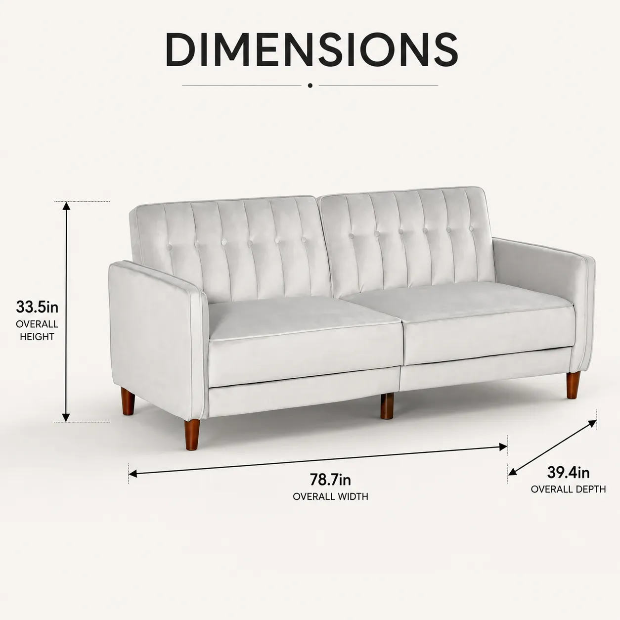 Cornell Square Arm Sofa Bed – furniture