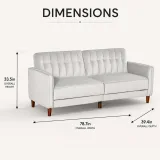 Cornell Square Arm Sofa Bed – furniture thumbnail 2