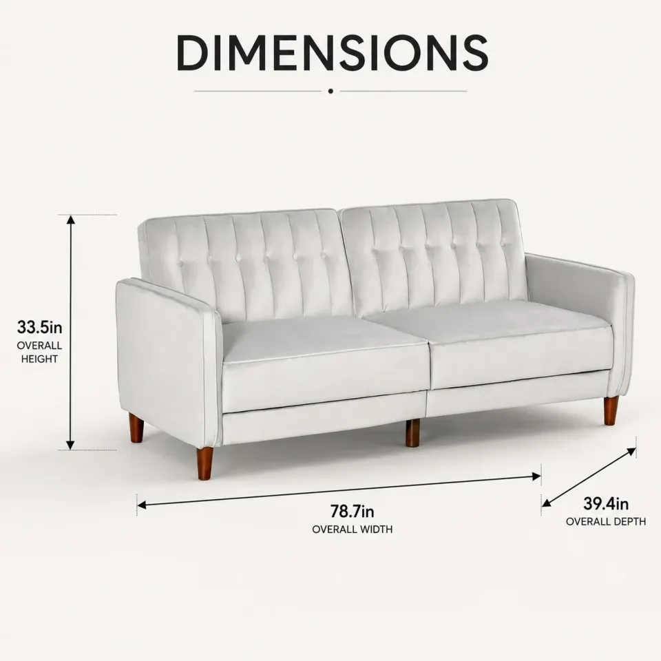 Cornell Square Arm Sofa Bed – furniture - product image 3