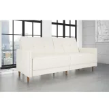 Benitez Twin Faux Leather Tufted Back Sofa – furniture thumbnail 3