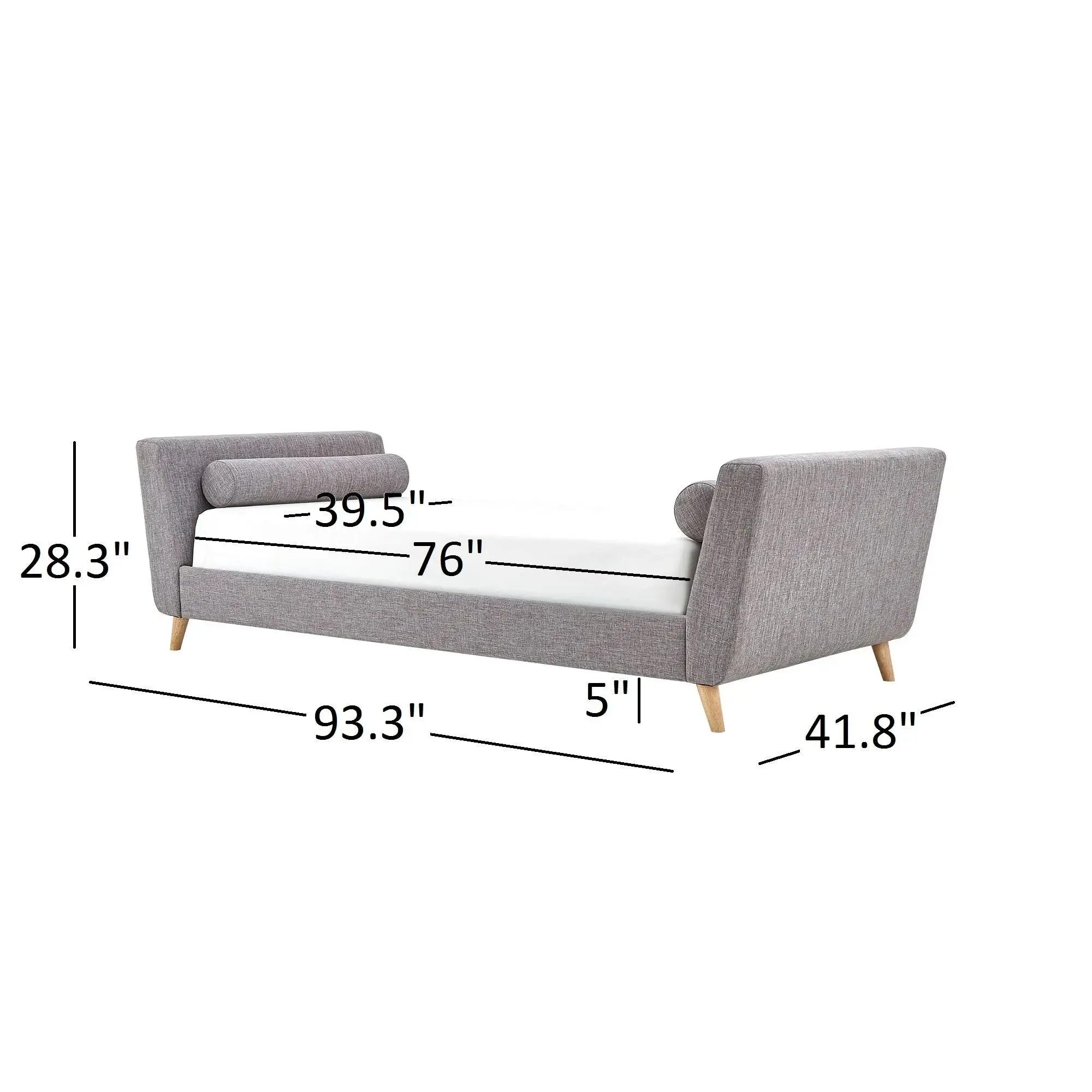 Simple Fabric Upholstered Daybed – furniture