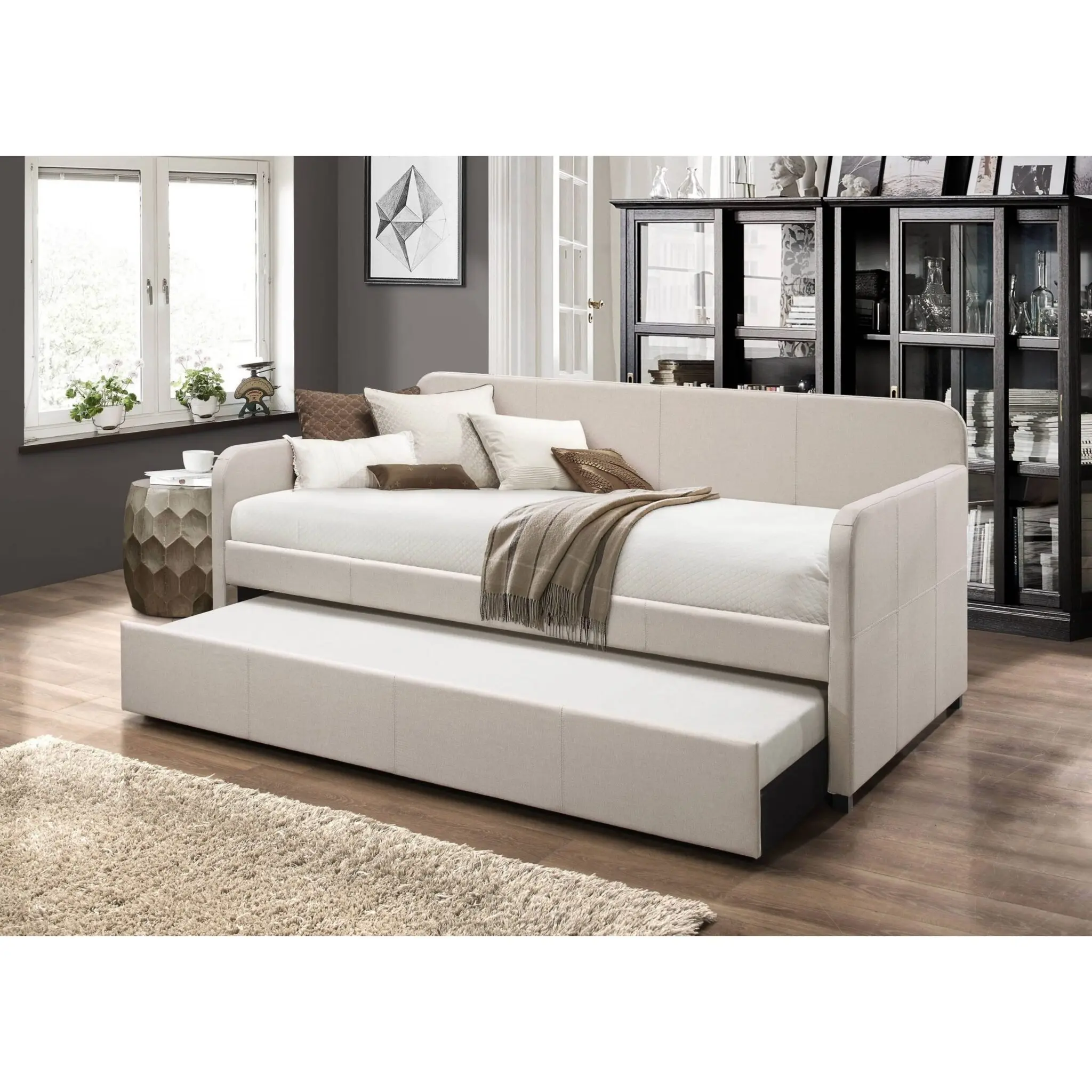 Anthony Upholstered Daybed with Trundle – furniture