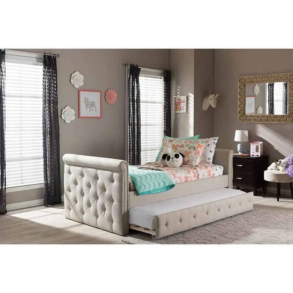 Chester Tufted Twin Daybed with Trundle – furniture
