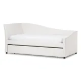 Contemporary Faux Leather Daybed with Trundle – furniture thumbnail 2