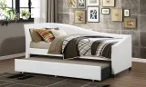 Contemporary Faux Leather Daybed with Trundle – furniture thumbnail 6