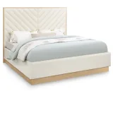 Cross Lines Tufted Wall Panel Headboard Bed – Luxurious Upholstery for Customizable Wall Design – furniture thumbnail 4