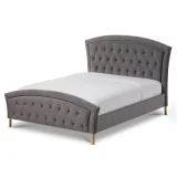 Zavior Curved Velvet Bed with Diamond Tufted Headboard thumbnail 6