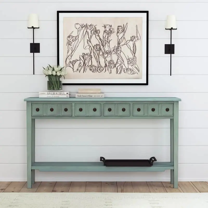 Sadie Wood Entryway Console Table – Charming Cottage Style with Ample Storage for Dubai & UAE Homes – furniture