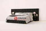 Zavior Velvet Bedroom Set with Tufted Platform Bed and Nightstands thumbnail 1
