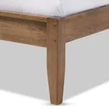Mid-Century Modern Solid Walnut Platform Bed – furniture thumbnail 5
