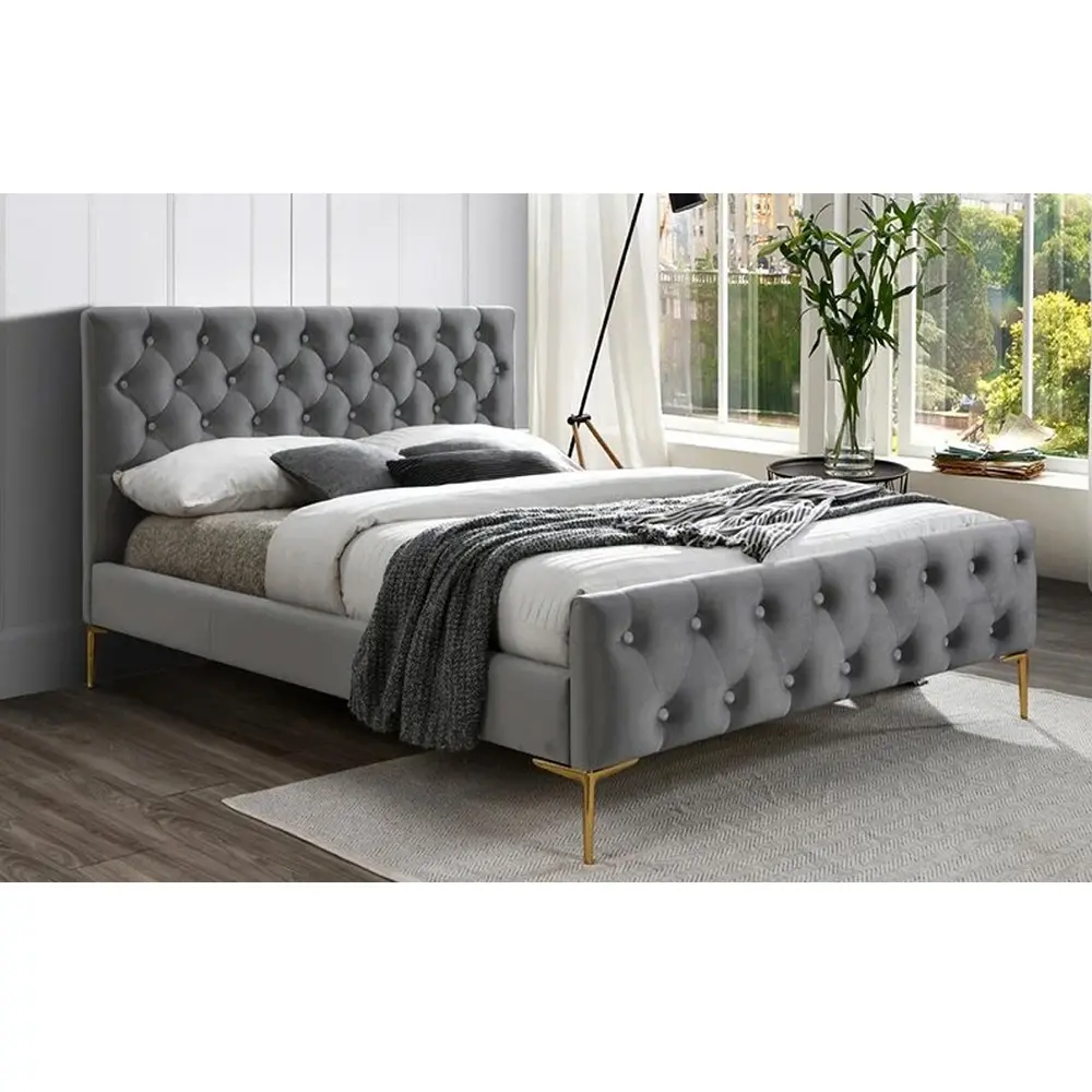 Tufted Low Profile Bed – furniture