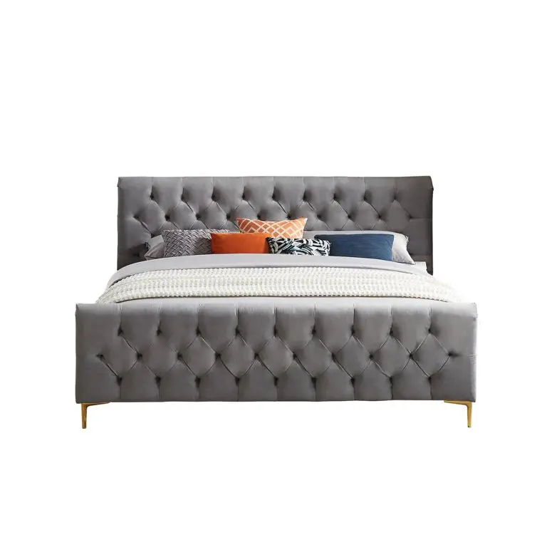 Tufted Low Profile Bed – furniture