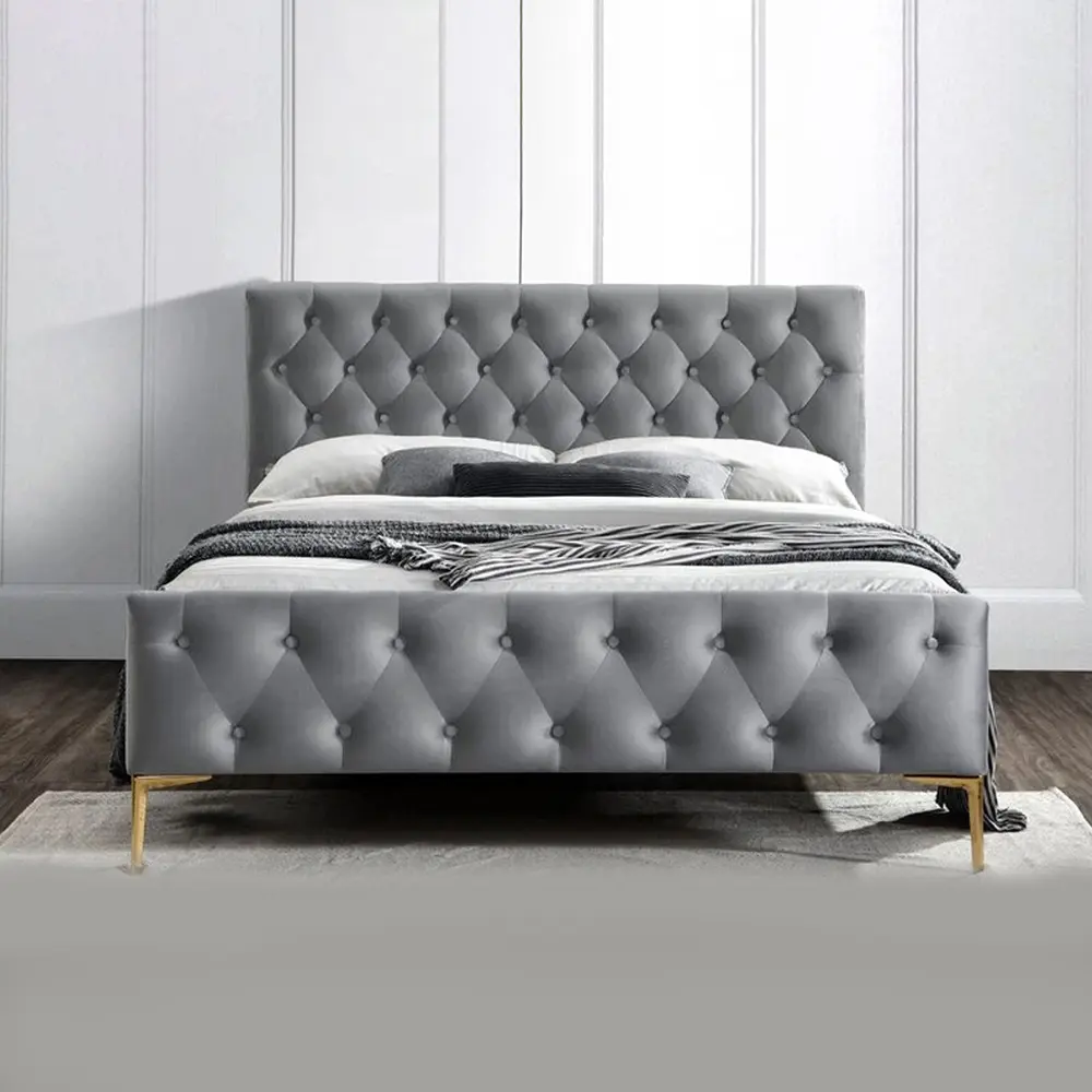 Tufted Low Profile Bed – furniture
