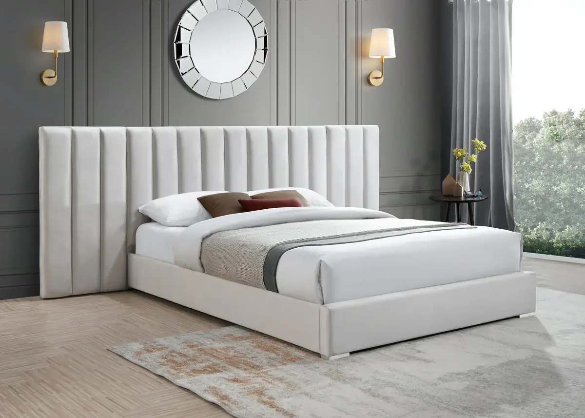 Box Channeled Wall Upholstered Bed – furniture