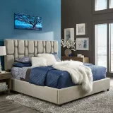 Briston Pattern Tufted Bed in Gray – furniture thumbnail 4