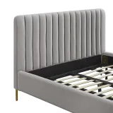 Angela Channel Tufted Velvet Bed in Grey – furniture thumbnail 4