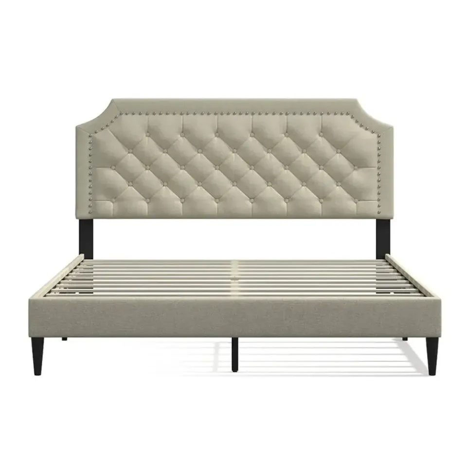 Buckhaven Tufted Upholstered Low Profile Platform Bed – furniture - product image 1