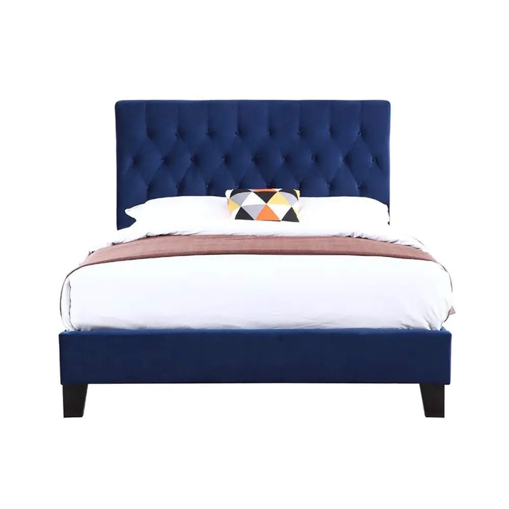 Tufted Upholstered Low Profile Standard Bed – furniture