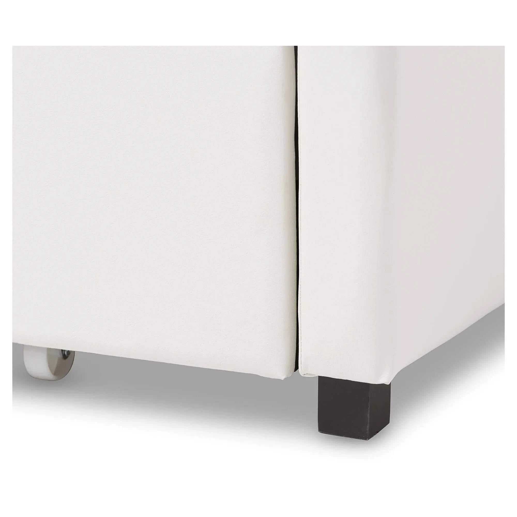 Zavior White Wood Bedroom Set with Storage Units in Multiple Sizes