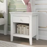 Zavior White Wood Bedroom Set with Storage Units thumbnail 6