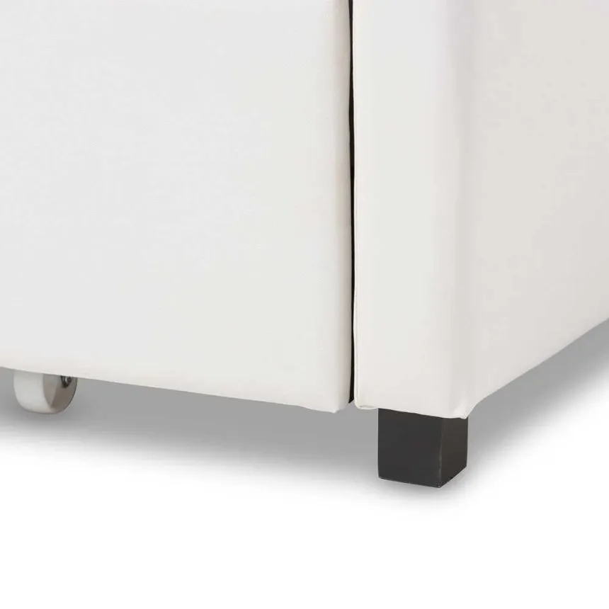 Zavior White Wood Bedroom Set with Storage Units in Multiple Sizes