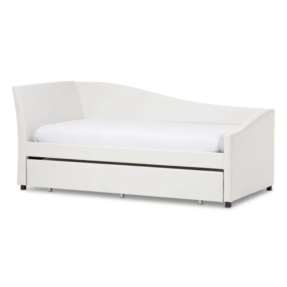 Zavior White Wood Bedroom Set with Storage Units - product image 10