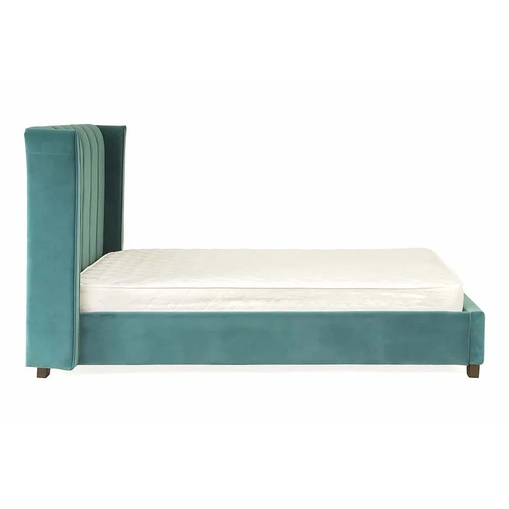 Zavior Curved Headboard Velvet Upholstered Bed