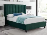 Zavior Curved Headboard Velvet Upholstered Bed thumbnail 2