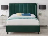 Zavior Curved Headboard Velvet Upholstered Bed thumbnail 4