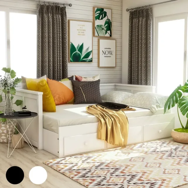 Daja Transitional Full Solid Wood Storage Daybed by Furniture of America – furniture